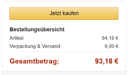 Preis für die drei Bücher beim deutschen Amazon.