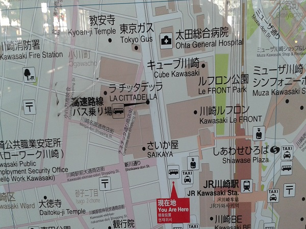 Stadtplan von Kawasaki